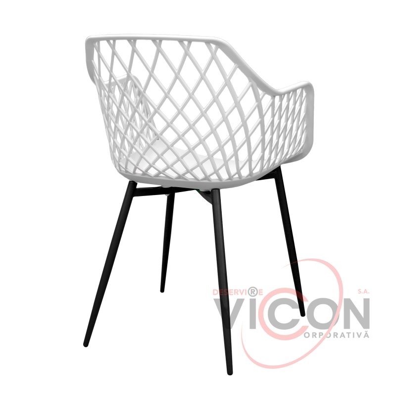 Стул SL-7019~White+Black Legs