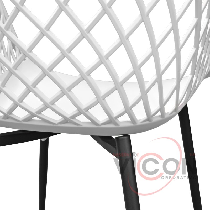 Стул SL-7019~White+Black Legs