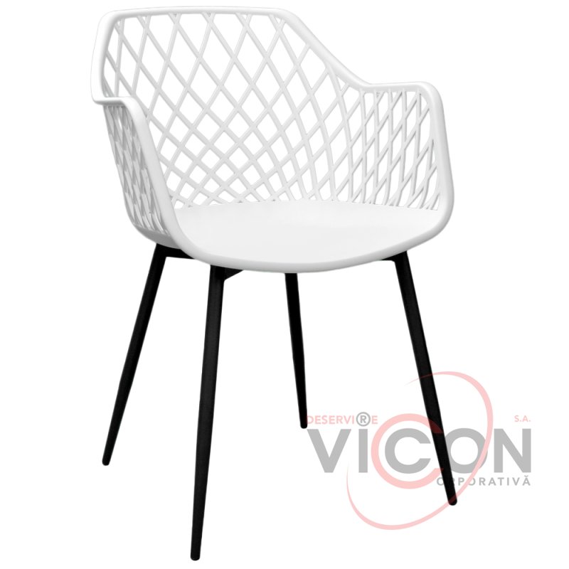Стул SL-7019~White+Black Legs