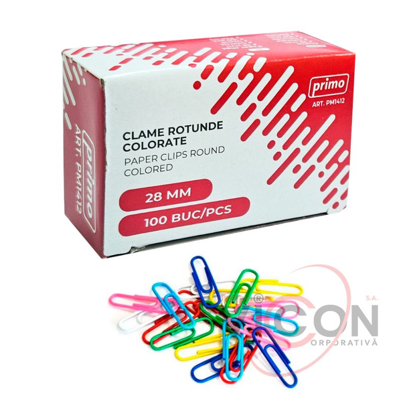 Clame colore Primo 28 mm, 100 buc.