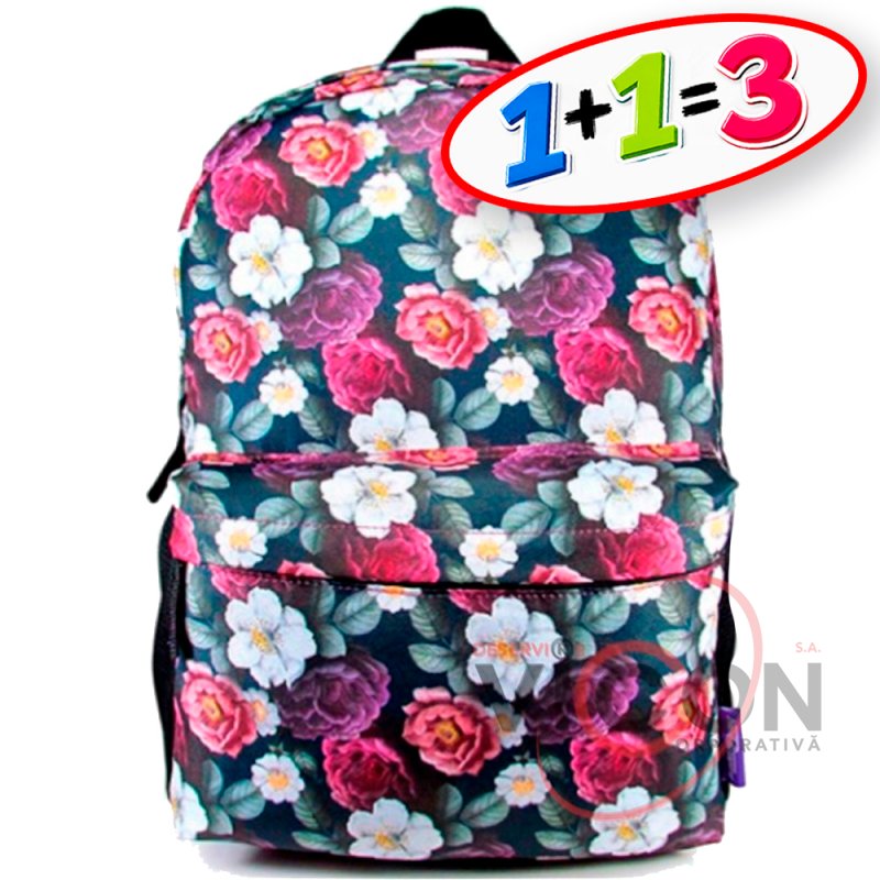 Rucsac 44x17x31 Graphic, imprimeu floral, PIPPA CNT-2050-13
