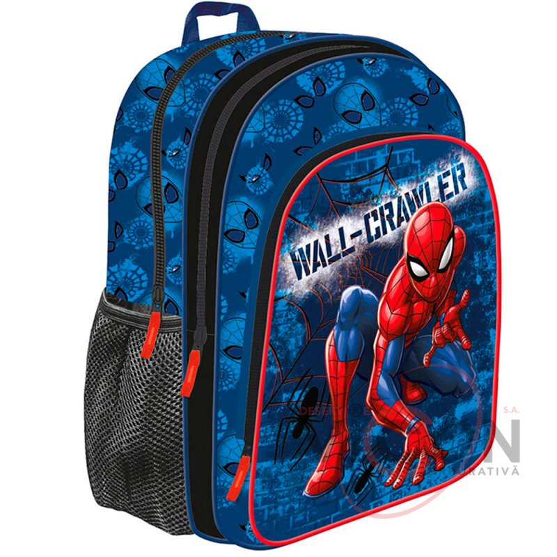 Ghiozdan clasele I-IV 3 compartimente Majewski Colectia Spiderman
