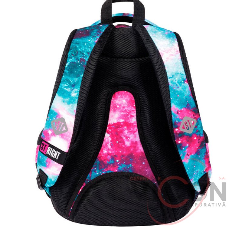 Ghiozdan Scolar cu 4 Compartimente, Ergonomic, Impermeabil, Colectia St.Right - Nebula BP06 42x31x22