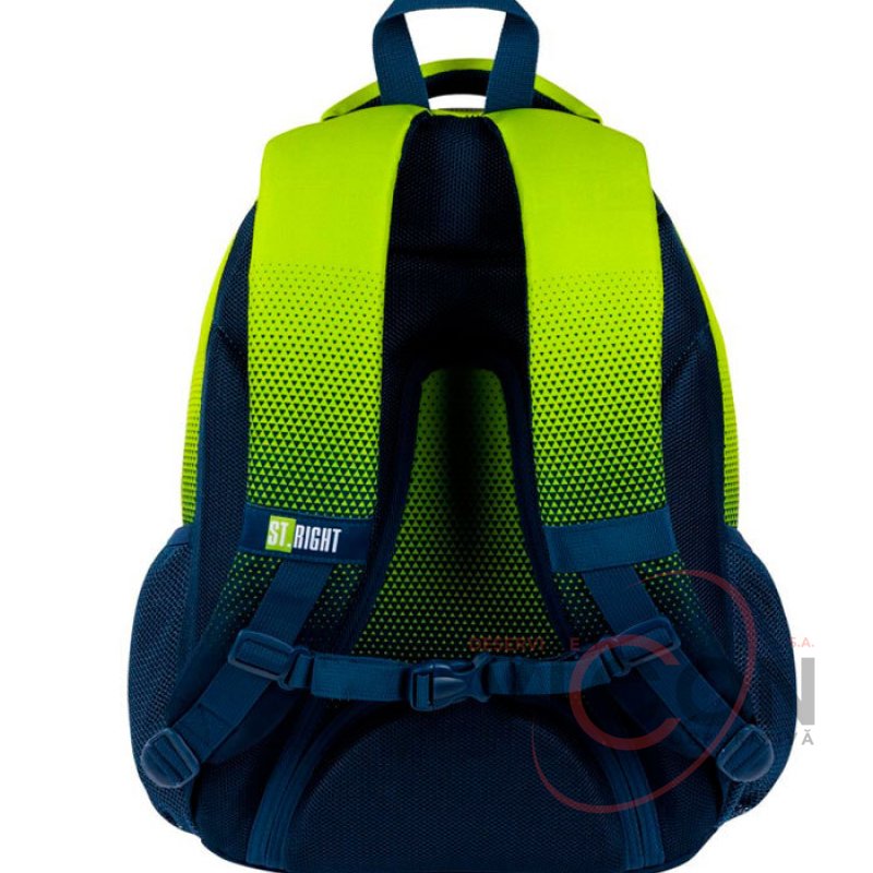 Ghiozdan Scolar, St.Right, Impermeabil, Colectia - Lemon Gradient BP05, 42x30x19cm