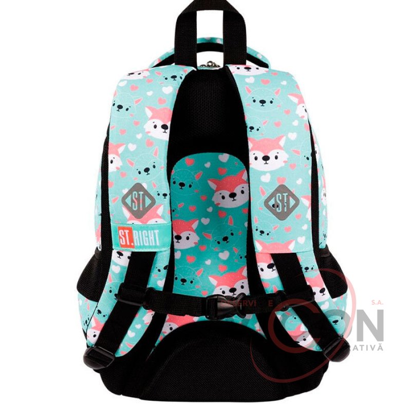 Ghiozdan, Ergonomic, Impermeabil, Colectia St.Right - Lovely Foxy BP26, 39x27x17cm