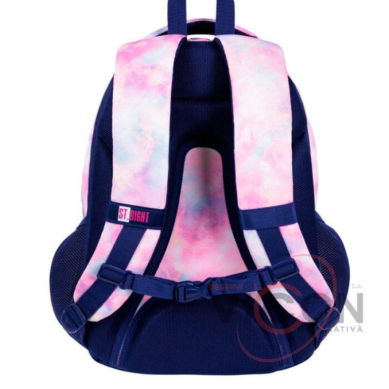 Ghiozdan, St.Right, Ergonomic, Impermeabil, Colectia - Pink Sky BP05, 42x30x19cm