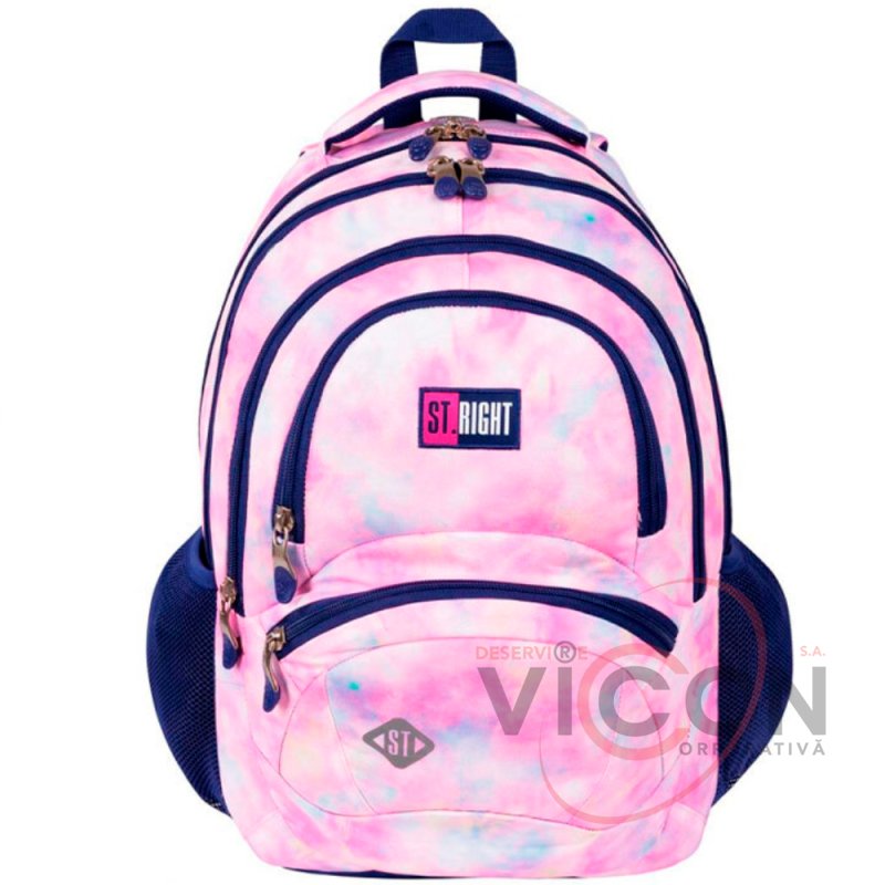 Ghiozdan, St.Right, Ergonomic, Impermeabil, Colectia - Pink Sky BP05, 42x30x19cm