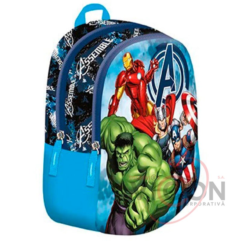Ghiozdan Gradinita, 2 Compartimente, St.Majewski, Coletctia Avengers 27x23x10cm