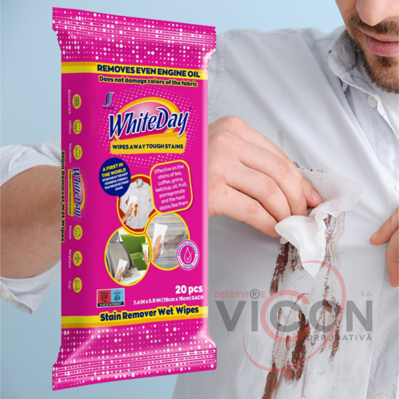 Șervețele pentru îndepărtarea petelor White Day 20 buc