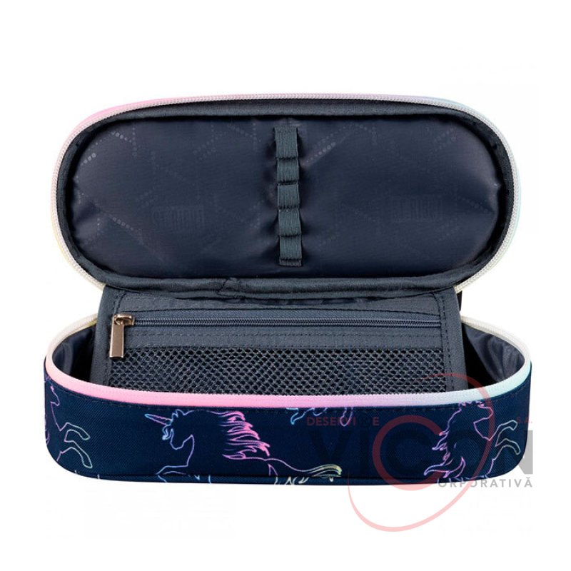 Penar Rigid, cu 1 Compartiment si Clapeta Interioara, Colectia St.Right - Dream Unicorn PC01 23 x 9,