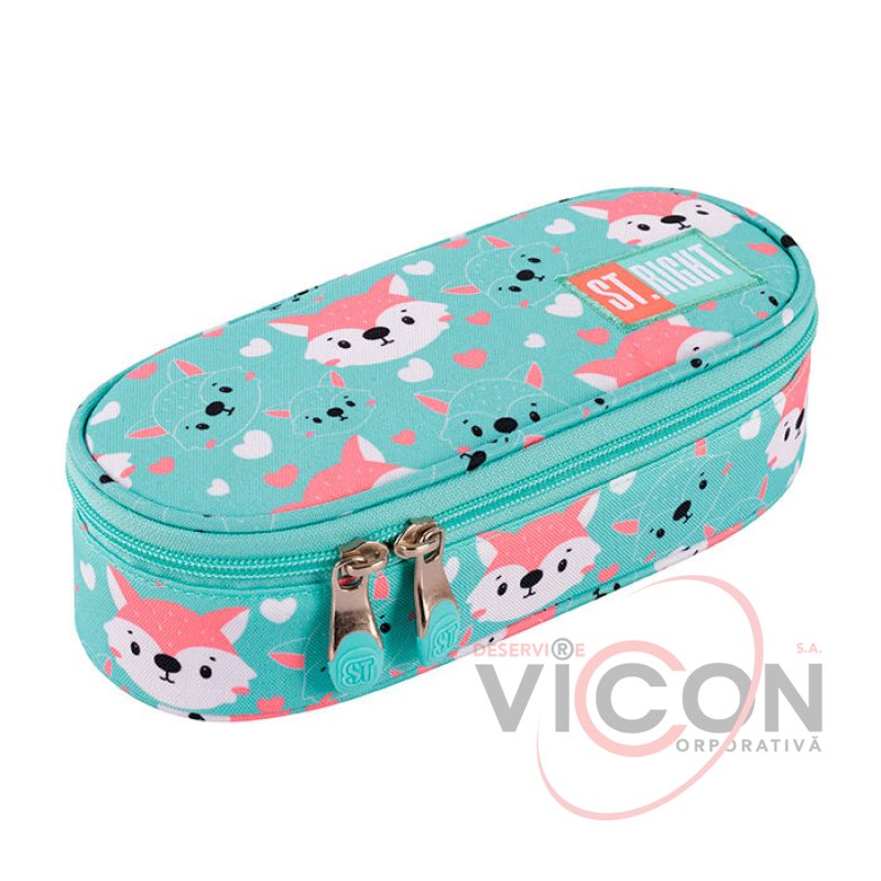 Пенал St.Right с внутренним клапаном коллекция - Lovely Foxy PC01 23 x 9 5 x 6 см