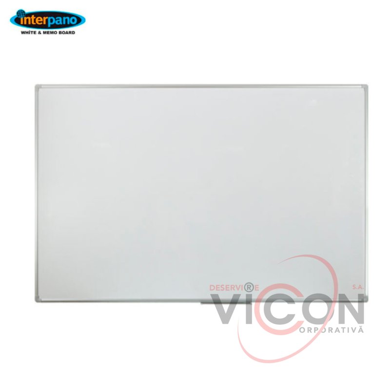Tabla whiteboard Interpano, 80x120 cm, ramă din aluminiu
