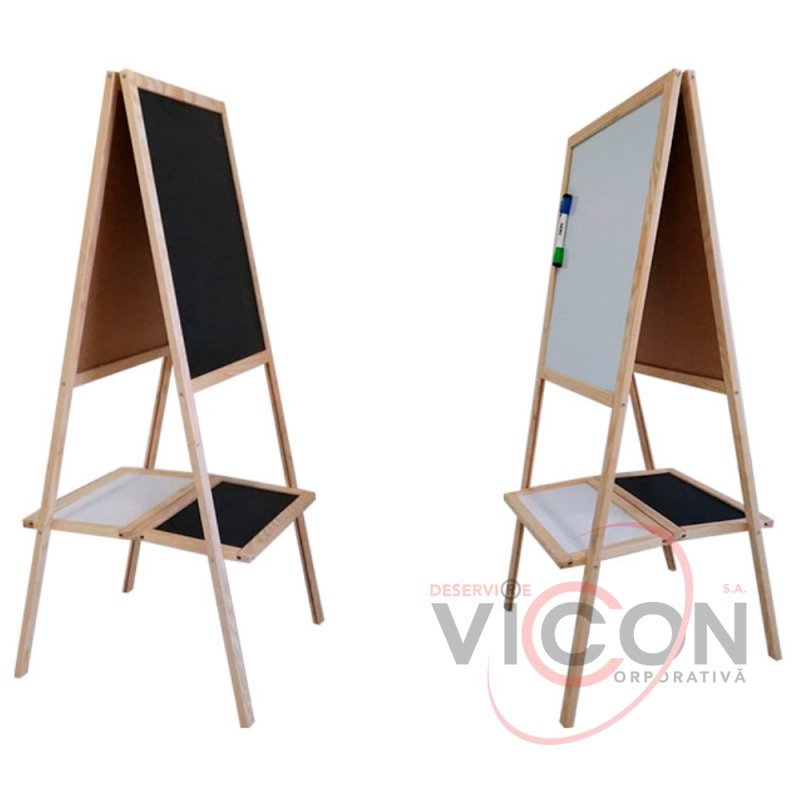 Доска для записей 40x50см INTERPANO белая/черная, магнитная