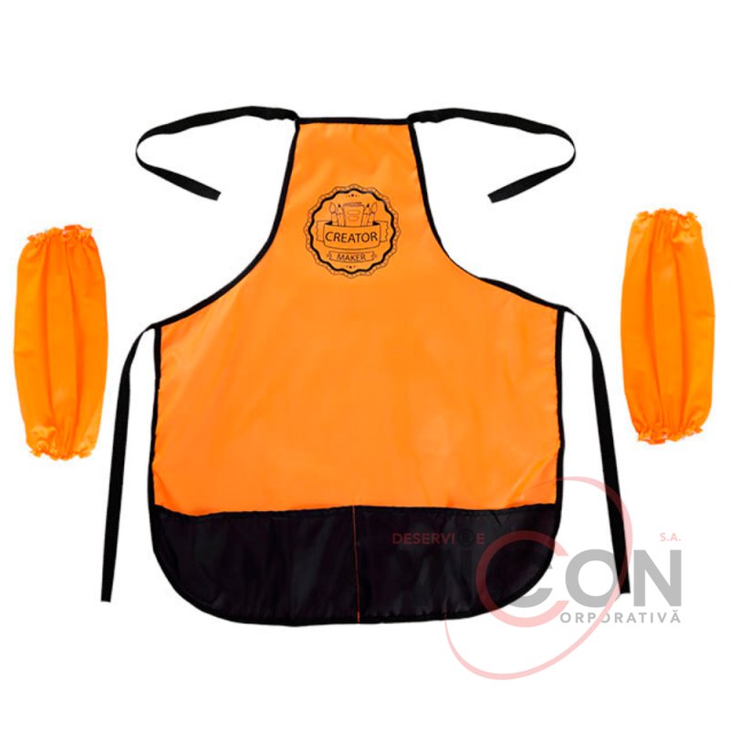 Sort cu maneci pentru creativitate inaltime 128 cm orange