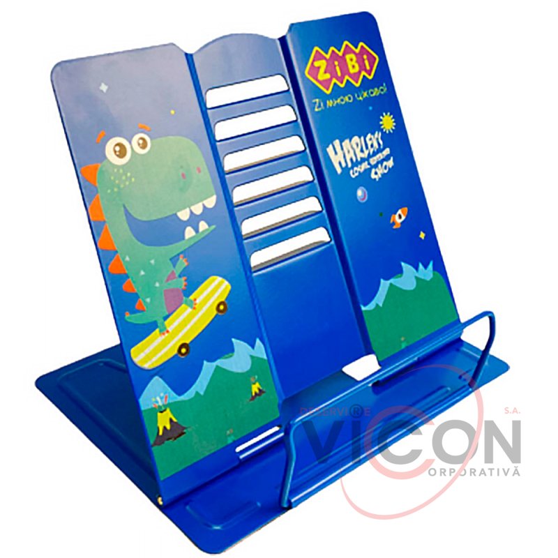 Подставка для книг 200x155x190мм металлическая, синяя