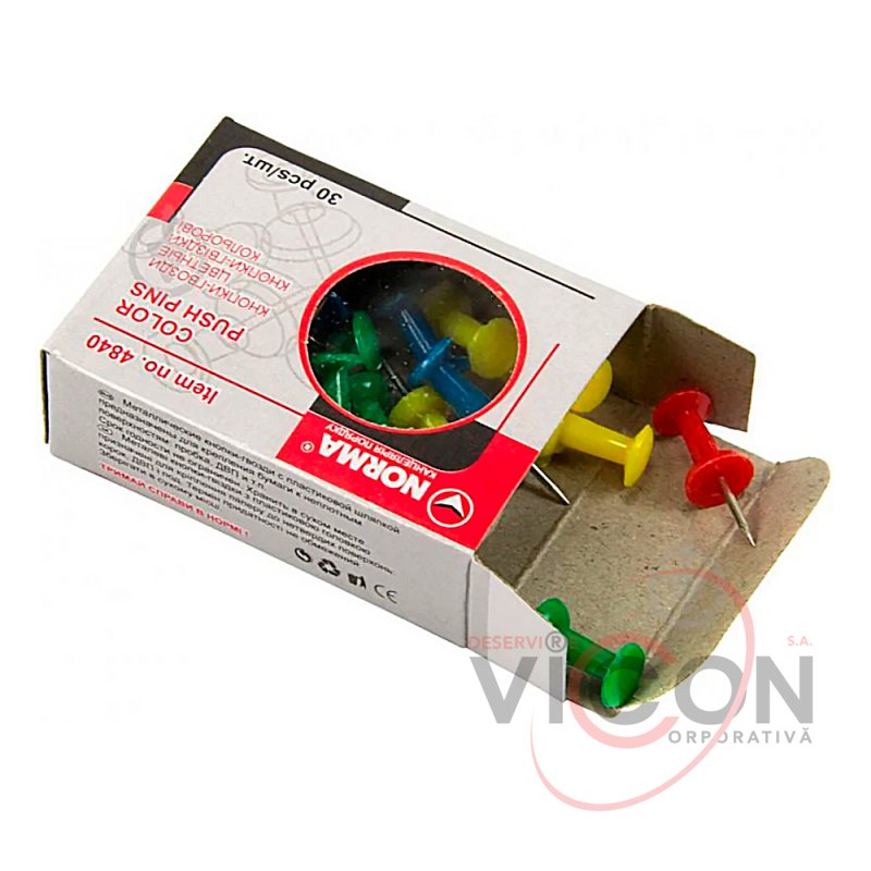Pioneze colorate pentru tabla 30 buc 4840 Norma