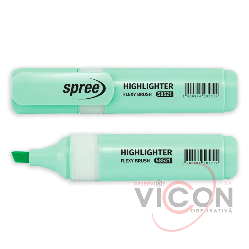 Marker evidențiator Spree Highlighter Pastel, 1-6 mm