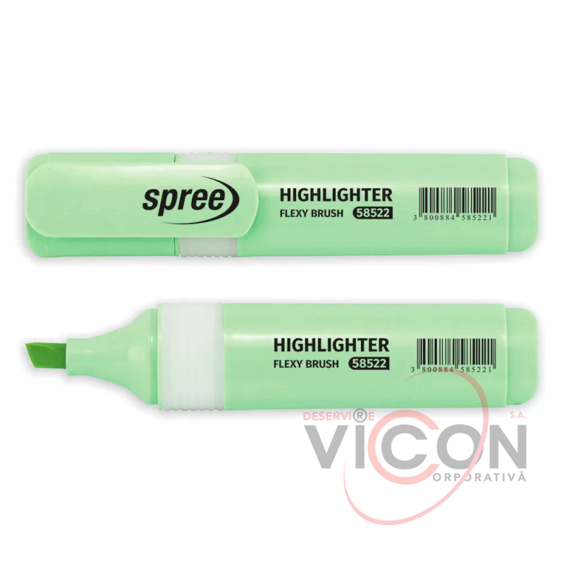Marker evidențiator Spree Highlighter Pastel, 1-6 mm
