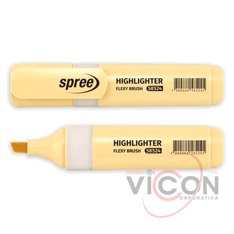 Marker evidențiator Spree Highlighter Pastel, 1-6 mm