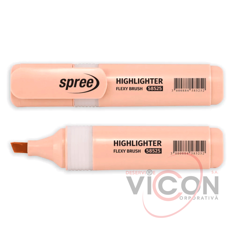 Marker evidențiator Spree Highlighter Pastel, 1-6 mm