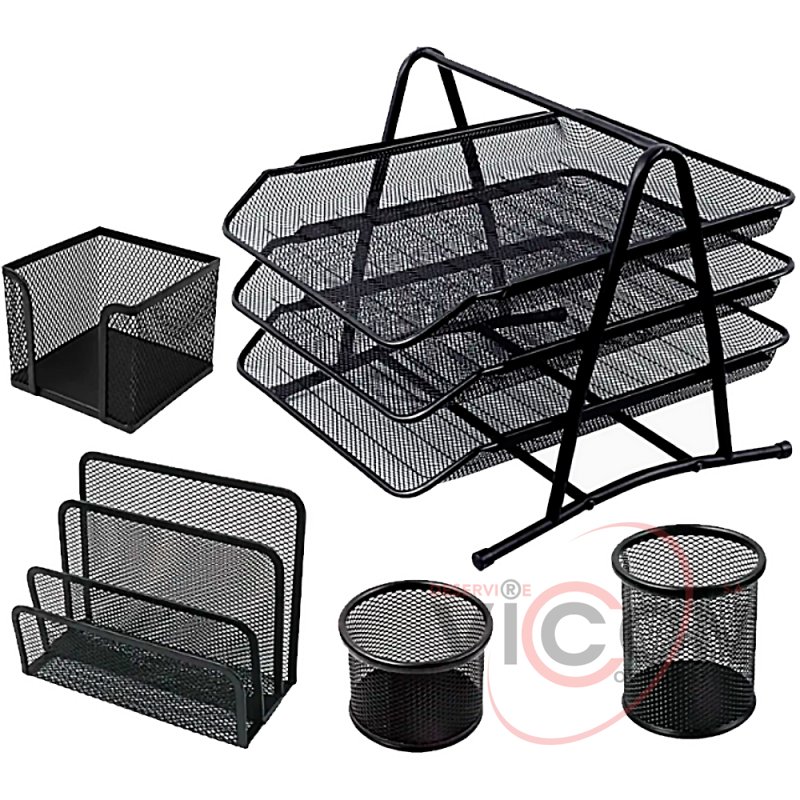 Organiser de birou din 5 piese metalice