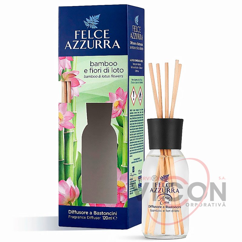 Аромадиффузор с палочками Felce Azzurra Bamboo & Lotus Flower 120мл
