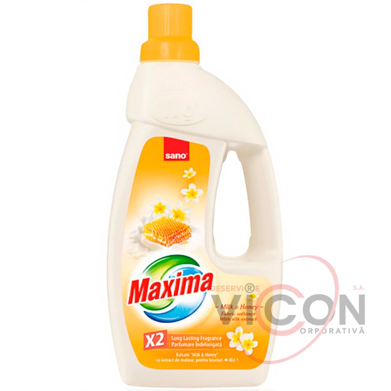 Смягчитель для белья Sano Maxima Молоко и Мед, 4 Л