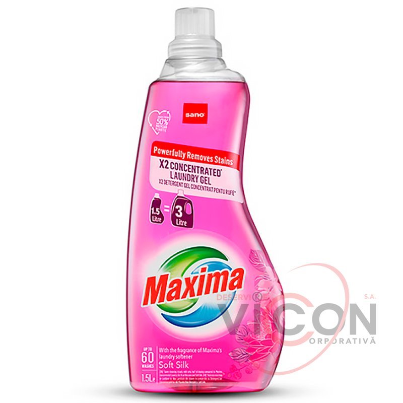 Гель для стирки концентрированный х2 Sano Maxima Soft Silk, 1.5л