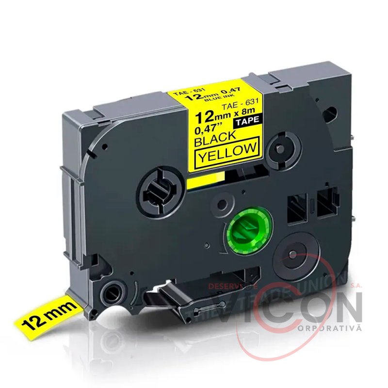 Совместимая кассета с лентой для печати наклеек Brother TZe-631 NS