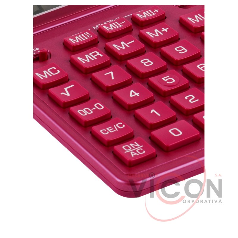 Калькулятор настольный Eleven SDC-444X-PK, 12 разрядов, двойное питание, 155×204×33мм, розовый