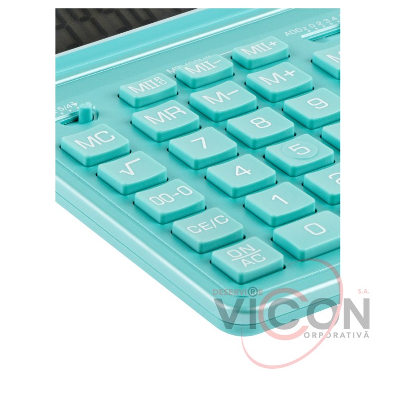 Calculator Eleven SDC-444X-GN, 12 cifre, dual power, 155×204×33mm, turcoaz
