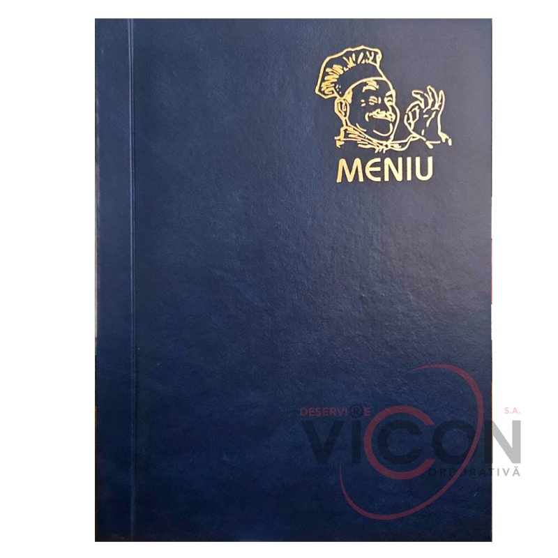 Mapă pentru meniu 24х31 cm, albastră