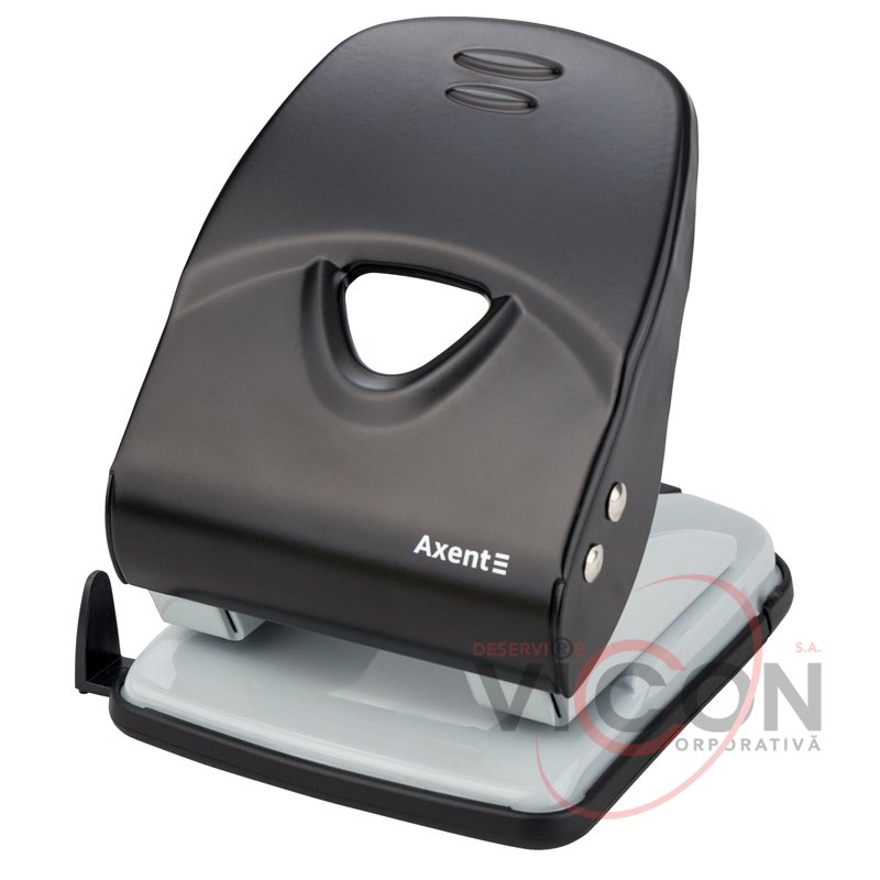 Perforator de hârtie, metalic, 40 de coli, roșu, Axent Exakt-2 3940-01-A 