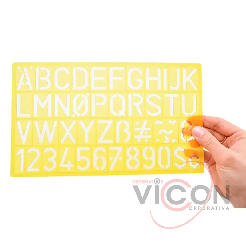 Trafaret plastic set 4buc litere/cifre ML18-4