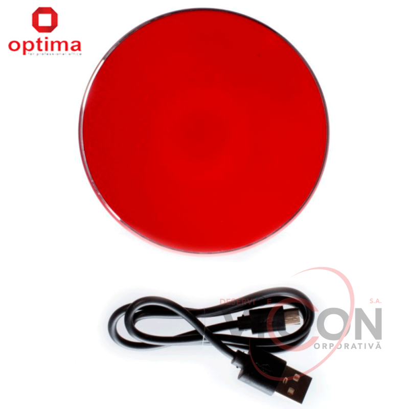 Încărcător wireless pentru Optima 4114, 10 W putere, culoare roșu