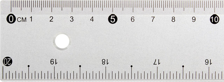 Riglă 40 cm, plastic, transparentă, SCHOLZ 9031