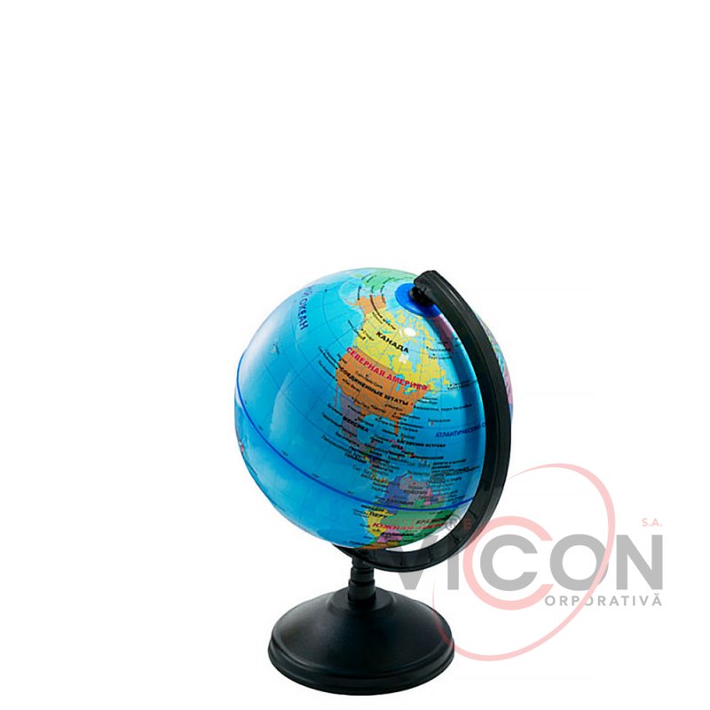 Политический глобус D 14,2 cm, на подставке, для русских школ