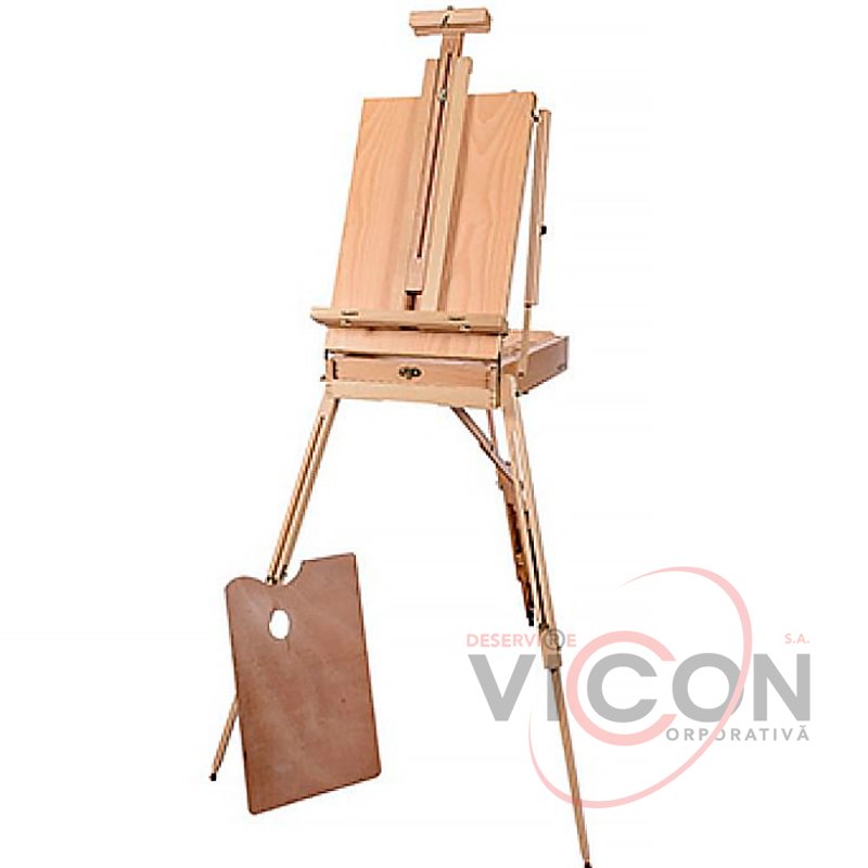 Șevalet Conda bambus 180x114x72 cm cu masă