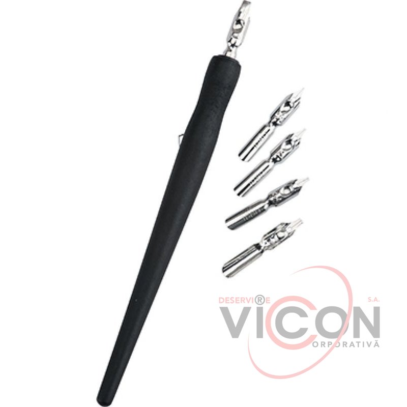 Penite set+toc, pentru caligrafie Conda