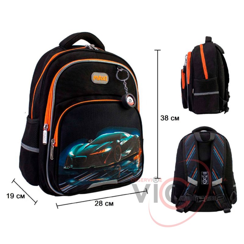 Ghiozdan ortopedic 15 CAR-SPORT negru (145-175cm)