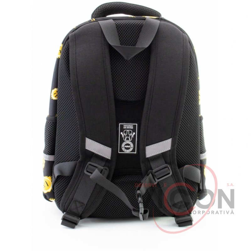 Ghiozdan ortopedic 15 Negru-galben (38x28x17см)