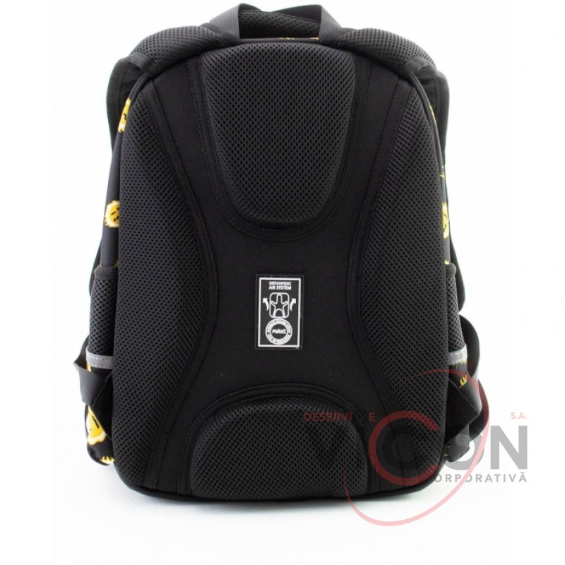 Ghiozdan ortopedic 15 Negru-galben (38x28x17см)