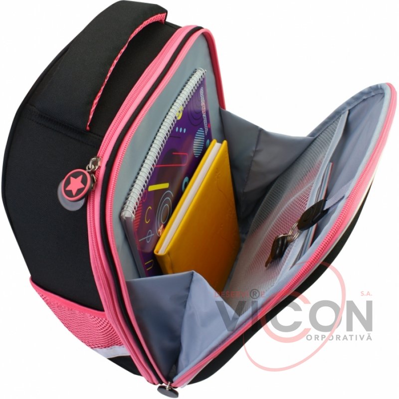Ghiozdan ortopedic EVA 28*12*38 Black&Pink