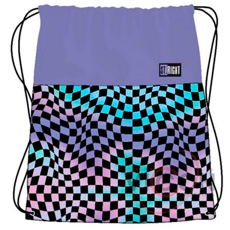 Мешок для спорта, Коллекция St Right - Wavy Chessboard SO01 43x34см