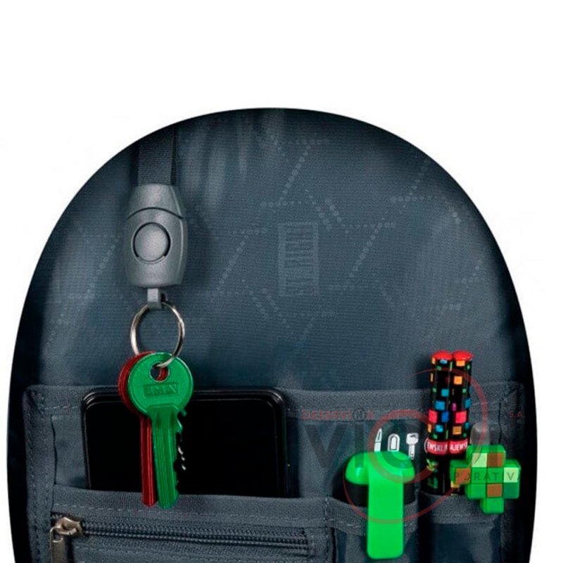 Ghiozdan Impermeabil, Colectia St.Right - Reflective T-Rex BP26, 39x27x17cm