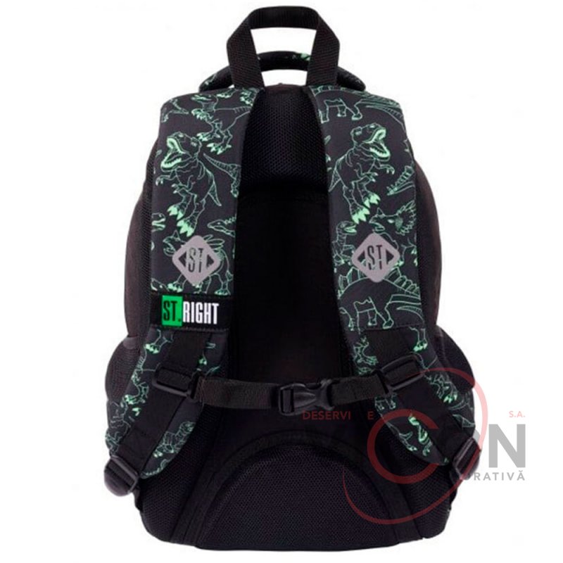 Ghiozdan Impermeabil, Colectia St.Right - Reflective T-Rex BP26, 39x27x17cm