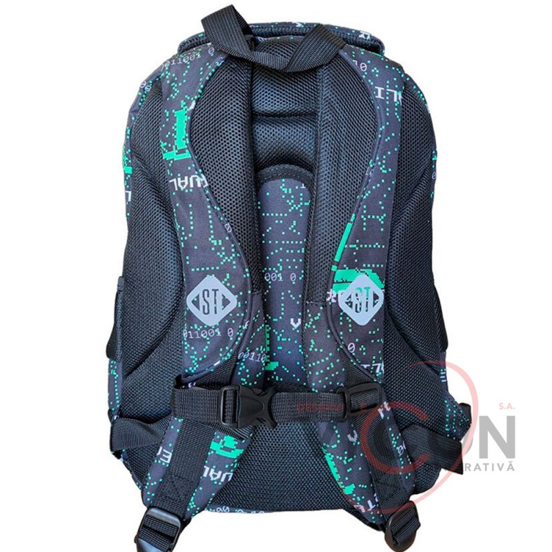 Ghiozdan Scolar 4 Compartimente, Ergonomic, Impermeabil, Colectia St.Right - VR Gamer BP58, 40x28x18