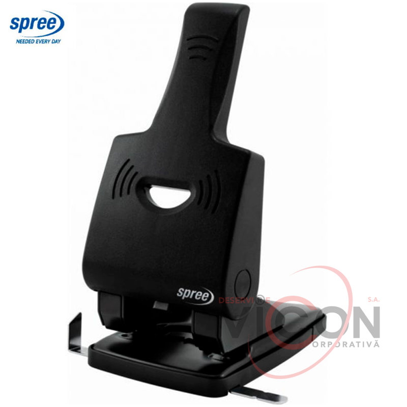Perforator din metal Spree, 65 coli, negru