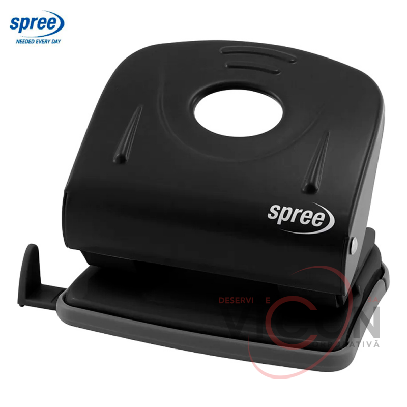 Perforator din metal Spree, 30 coli, negru