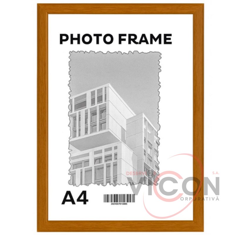 Фоторамка A4, 21*30 см, c ножкой-подставкой, дерево